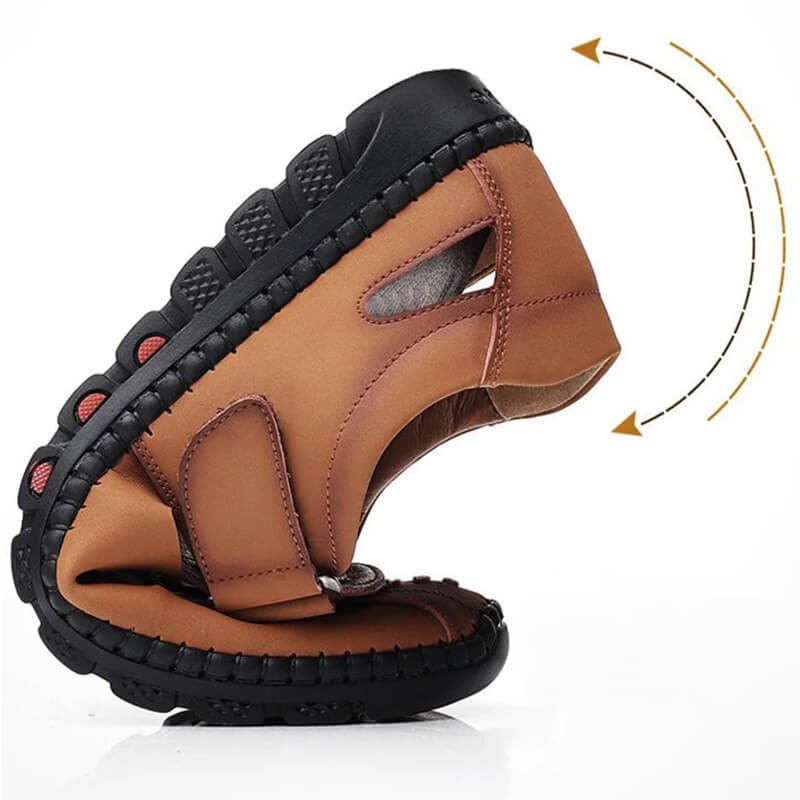 Laatste dag uitverkoop 50%-Stijlvol Leren Holle Sandalen