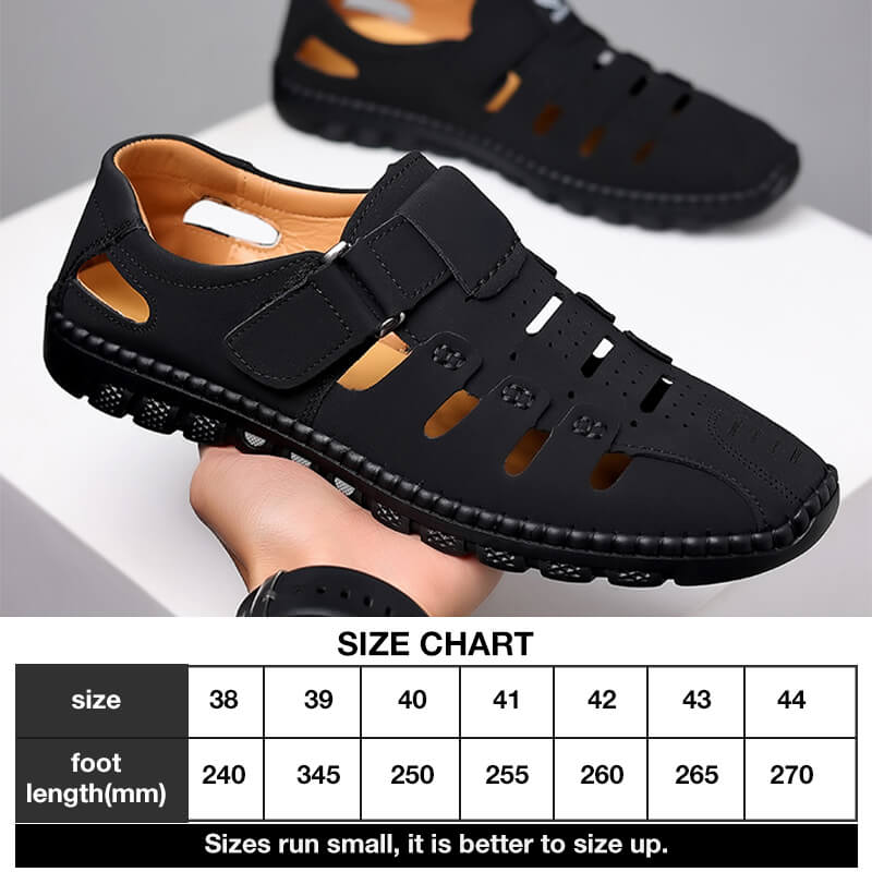 Laatste dag uitverkoop 50%-Stijlvol Leren Holle Sandalen
