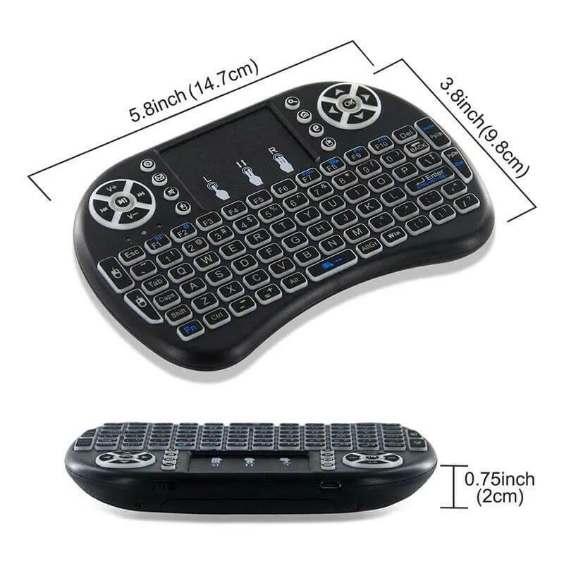 Wireless Keyboard with Backlit Touchpad