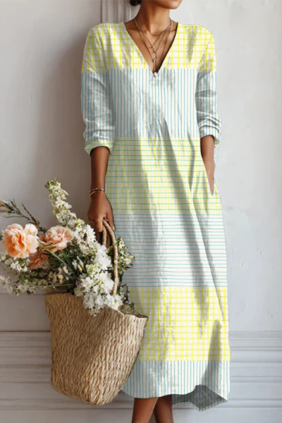 Künstlerisches Kleid mit entspannter Eleganz