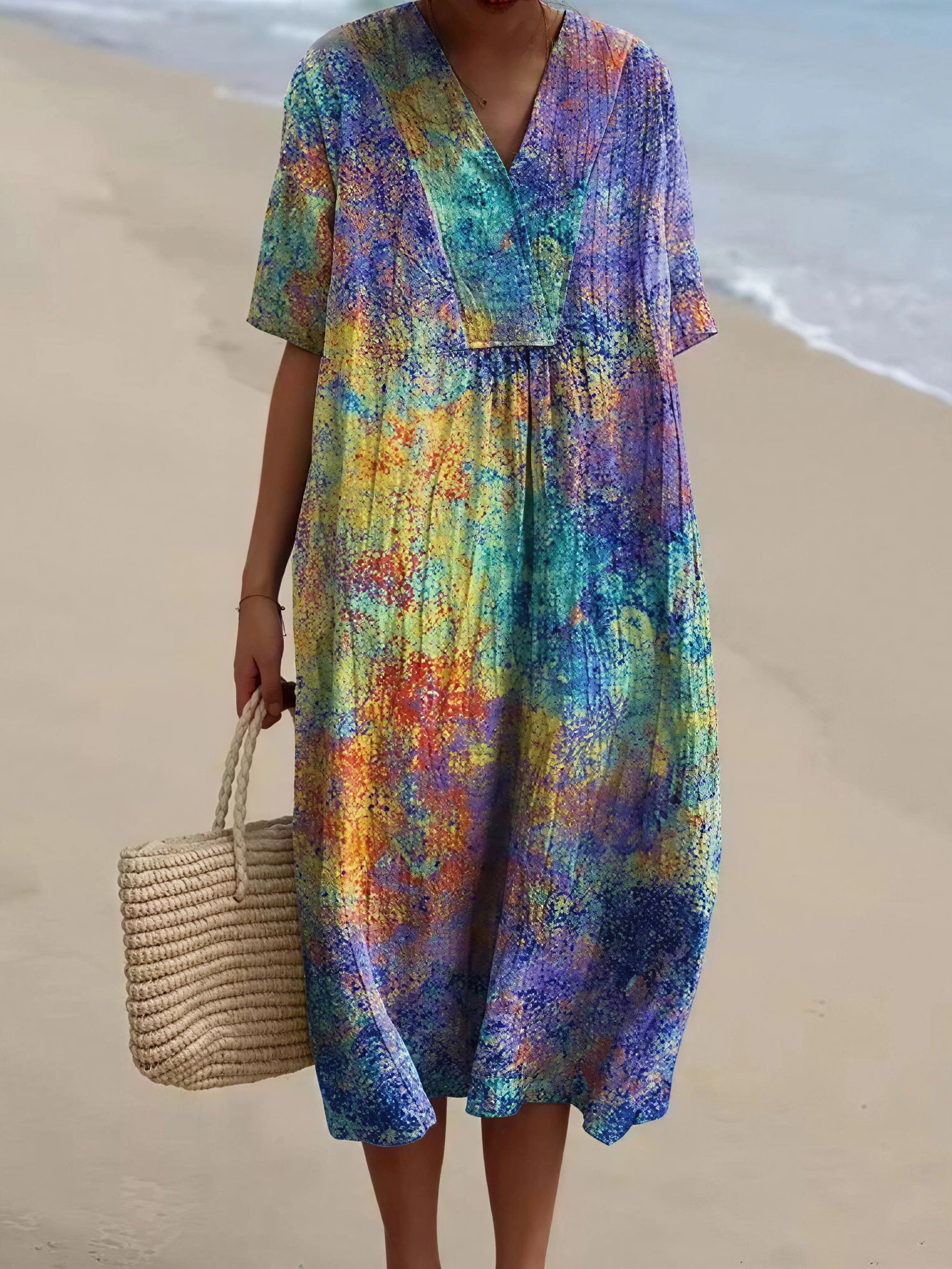Wildflower Summer – Kleid mit V-Ausschnitt