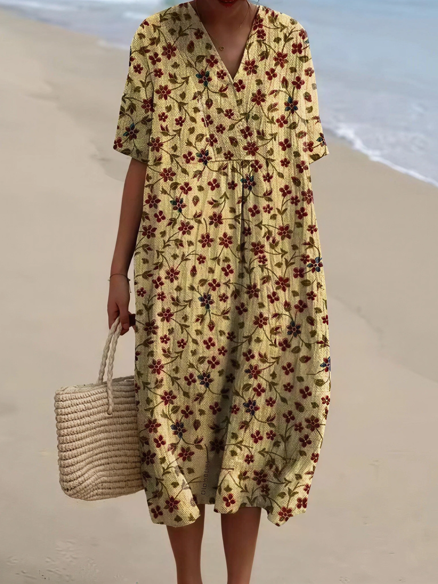 Wildflower Summer – Kleid mit V-Ausschnitt