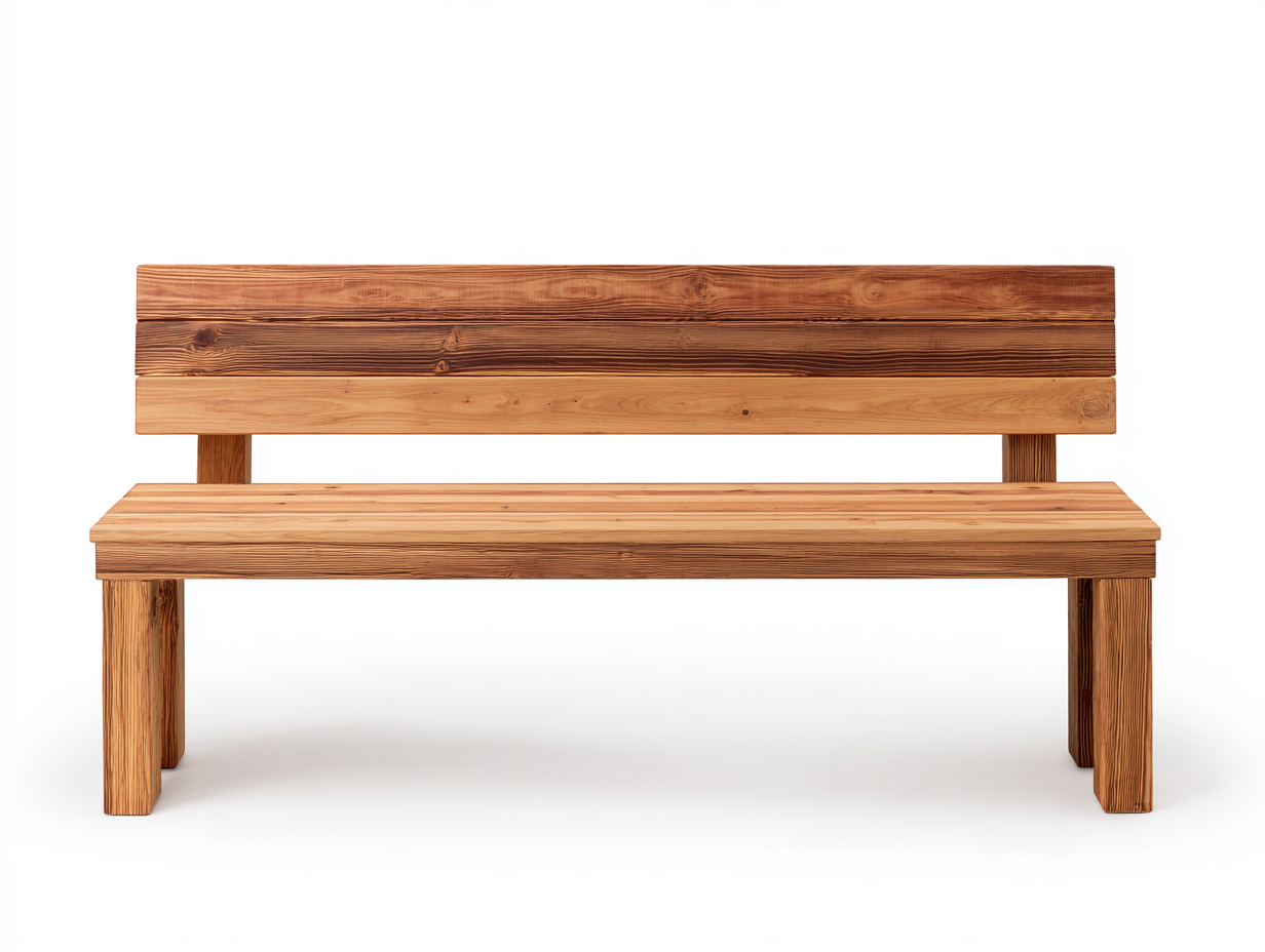 Gartenbank-Holz-160x58x84 cm-Braun-Beige-Moderner Landhausstil-Katafanest