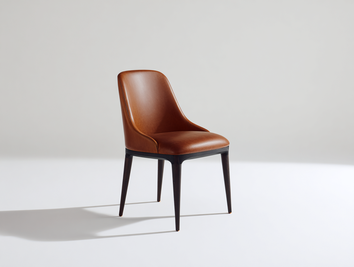 Esszimmerstuhl-Kunstleder-Holz-49x57x85 cm-Braun-Schwarz-modernes elegantes Design-Katafanest
