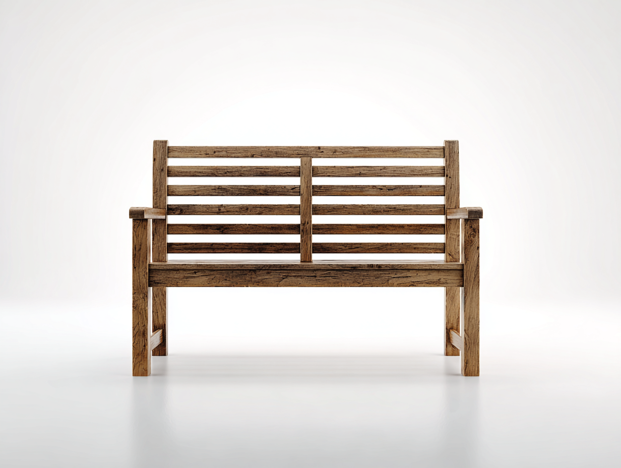 Gartenbank-Holz-138x56x84 cm-Braun-Klassischer Rustikstil-Katafanest