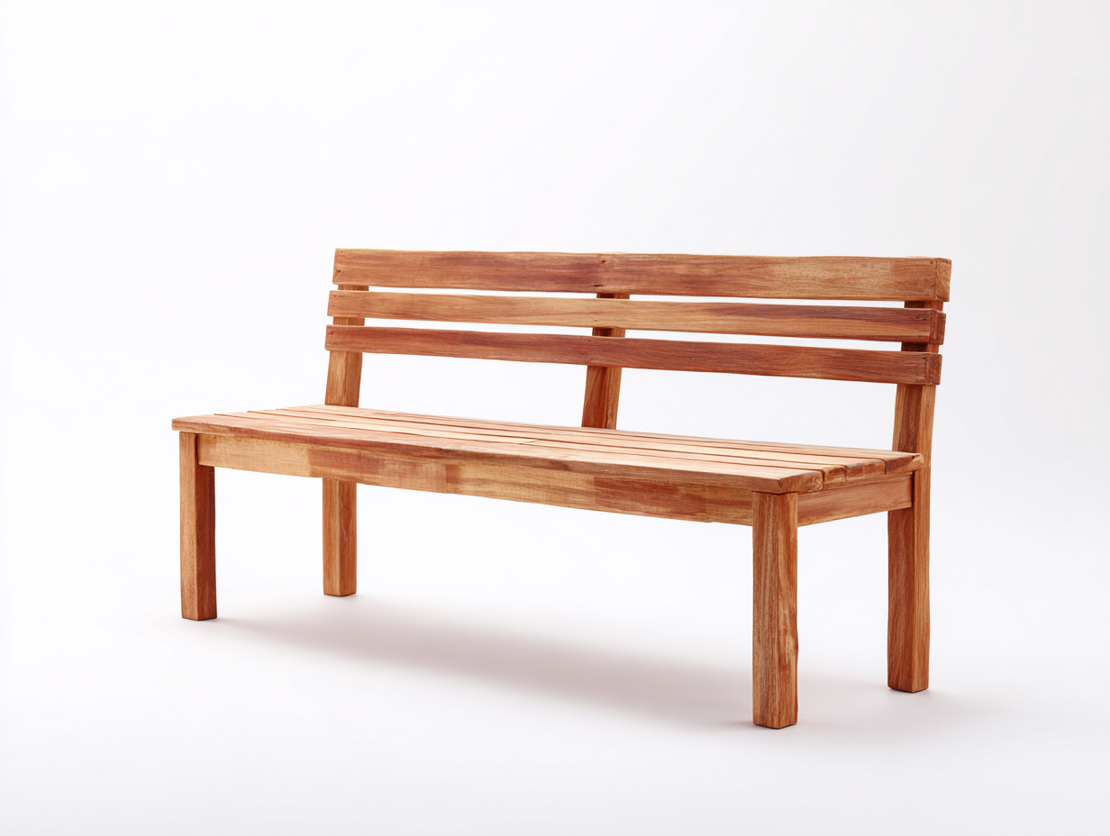 Gartenbank-Holz-154x56x83 cm-Braun-Moderner Naturstil-Katafanest