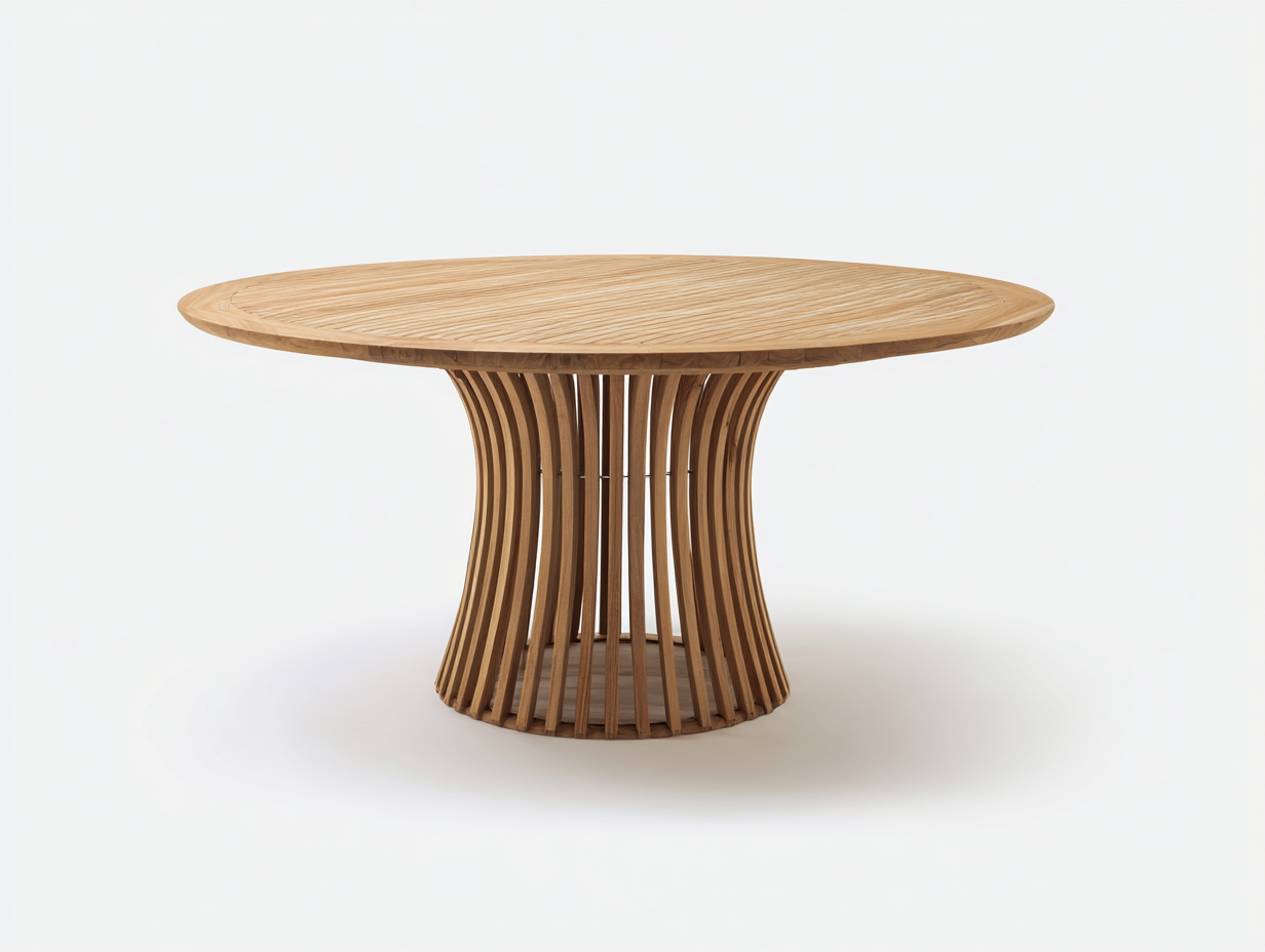 Gartentisch - Teakholz - 150x150x75 cm - Naturfarben - Moderner Stil-Katafanest