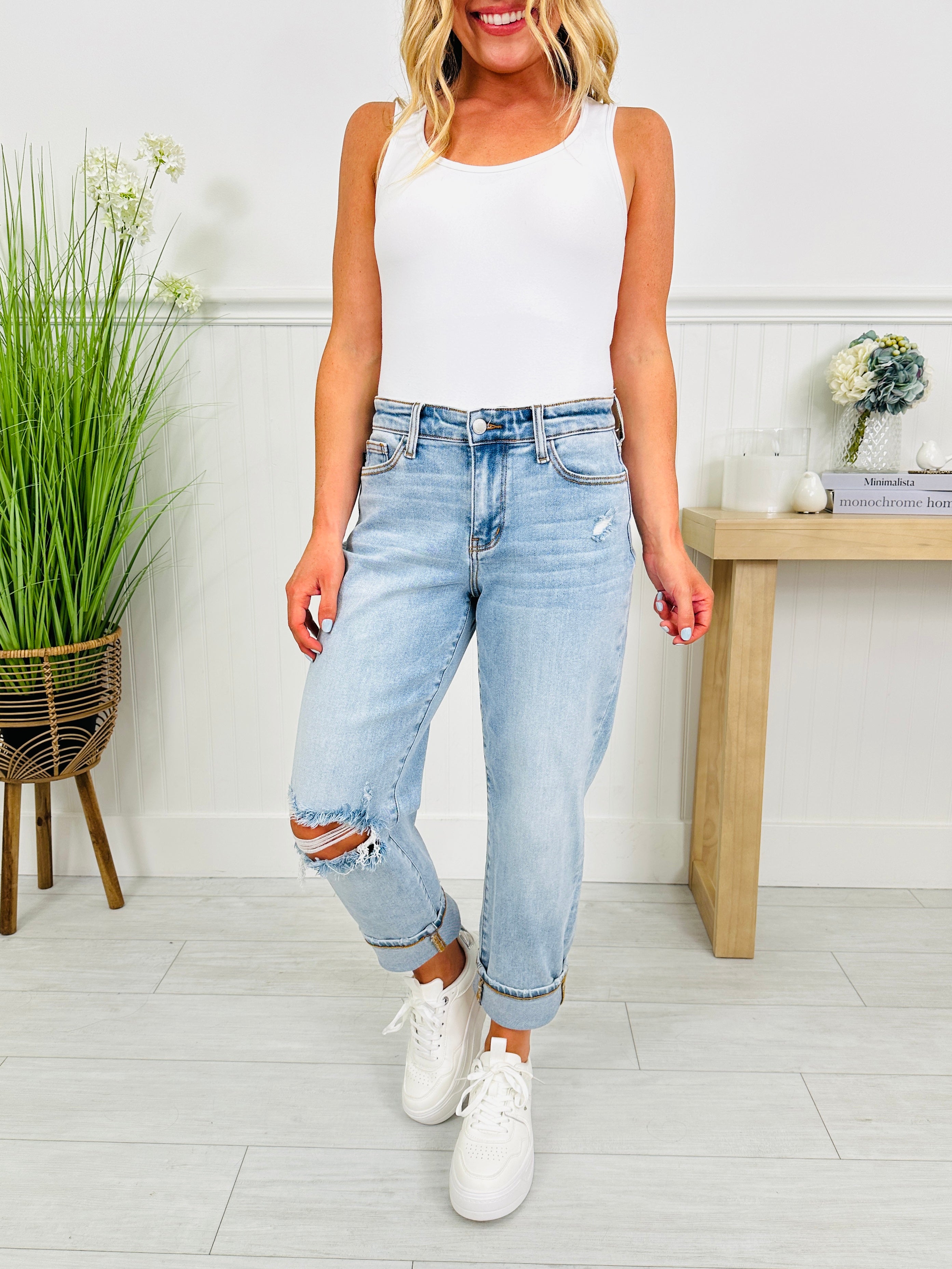 Judy Blue Boyfriend Energy Boyfriend Jeans