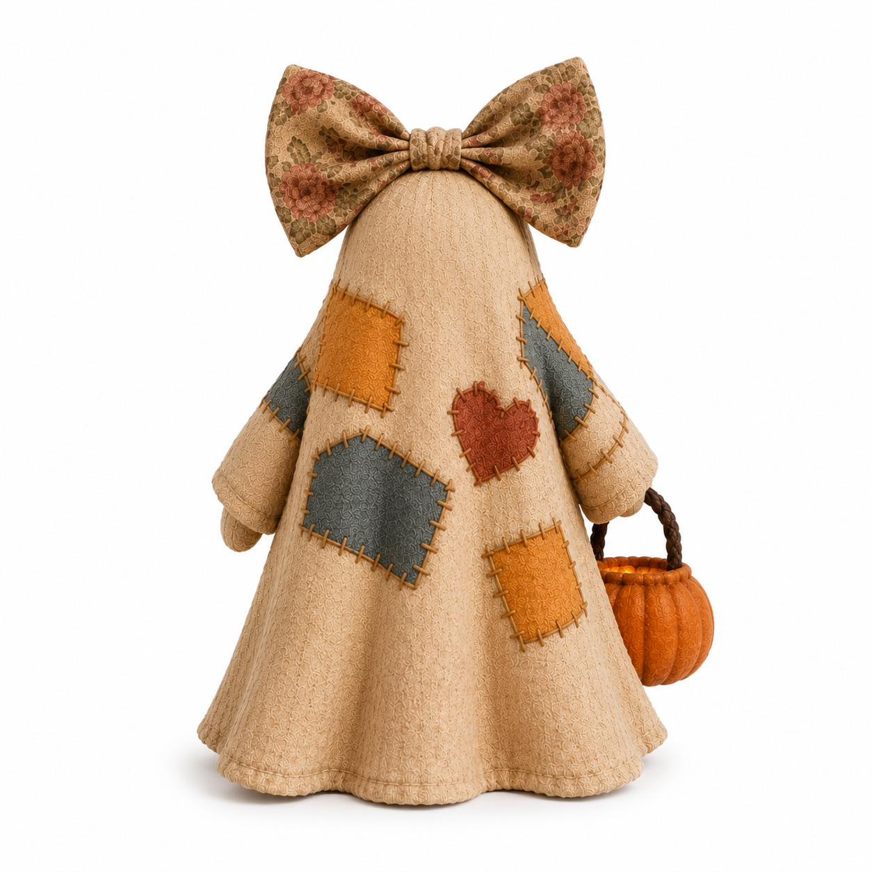 Lighted Vintage Patchwork Ghost