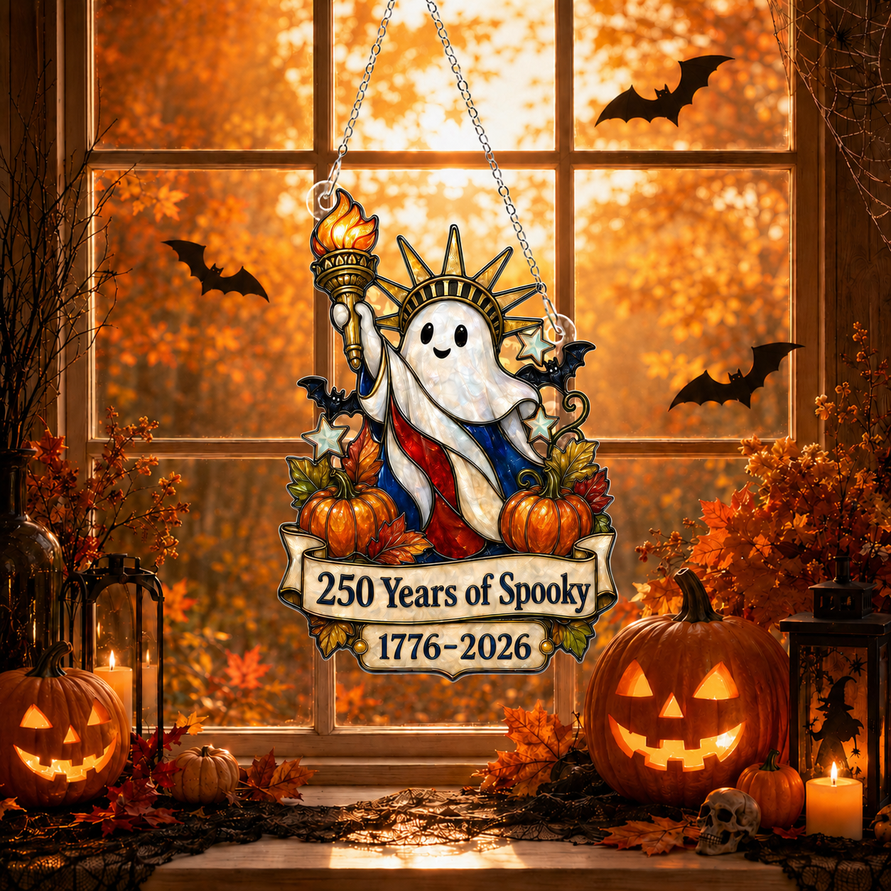 👻 Statue of Liberty Ghost Suncatcher