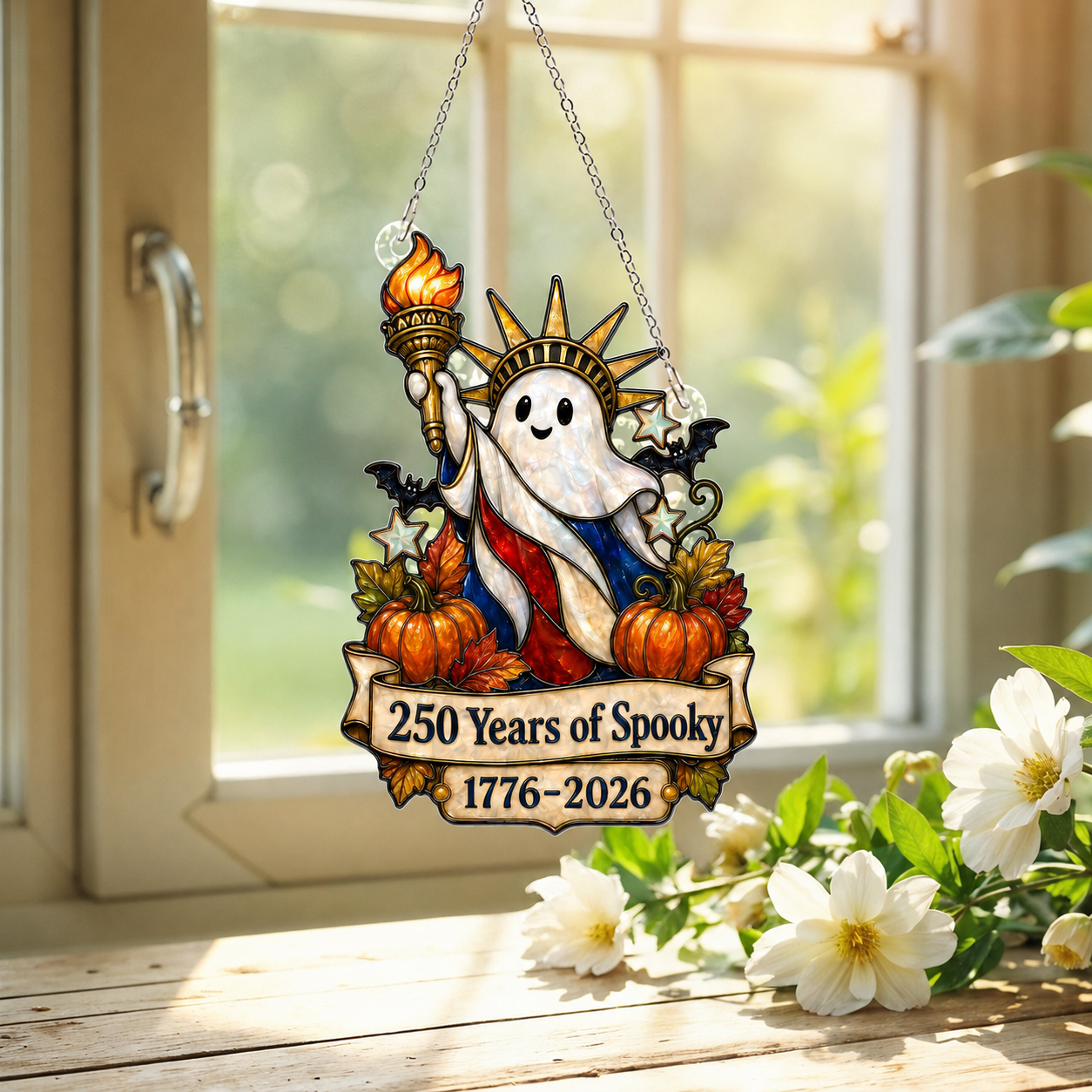 👻 Statue of Liberty Ghost Suncatcher