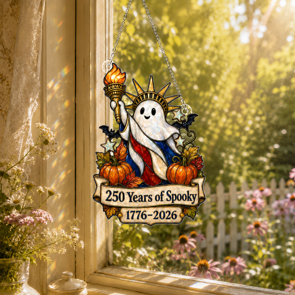 👻 Statue of Liberty Ghost Suncatcher