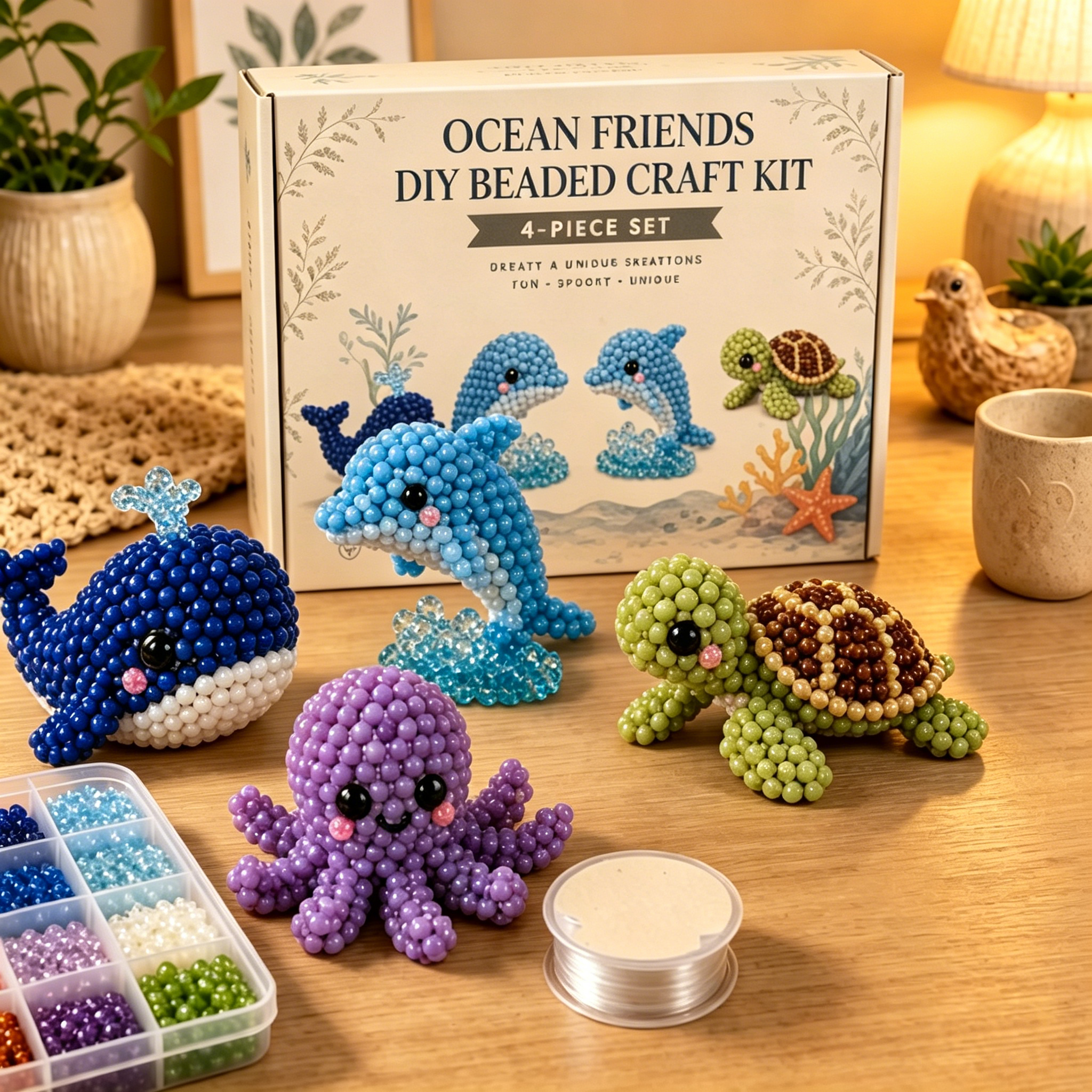🧵✨Tiny 3D Beaded Animal DIY Kit