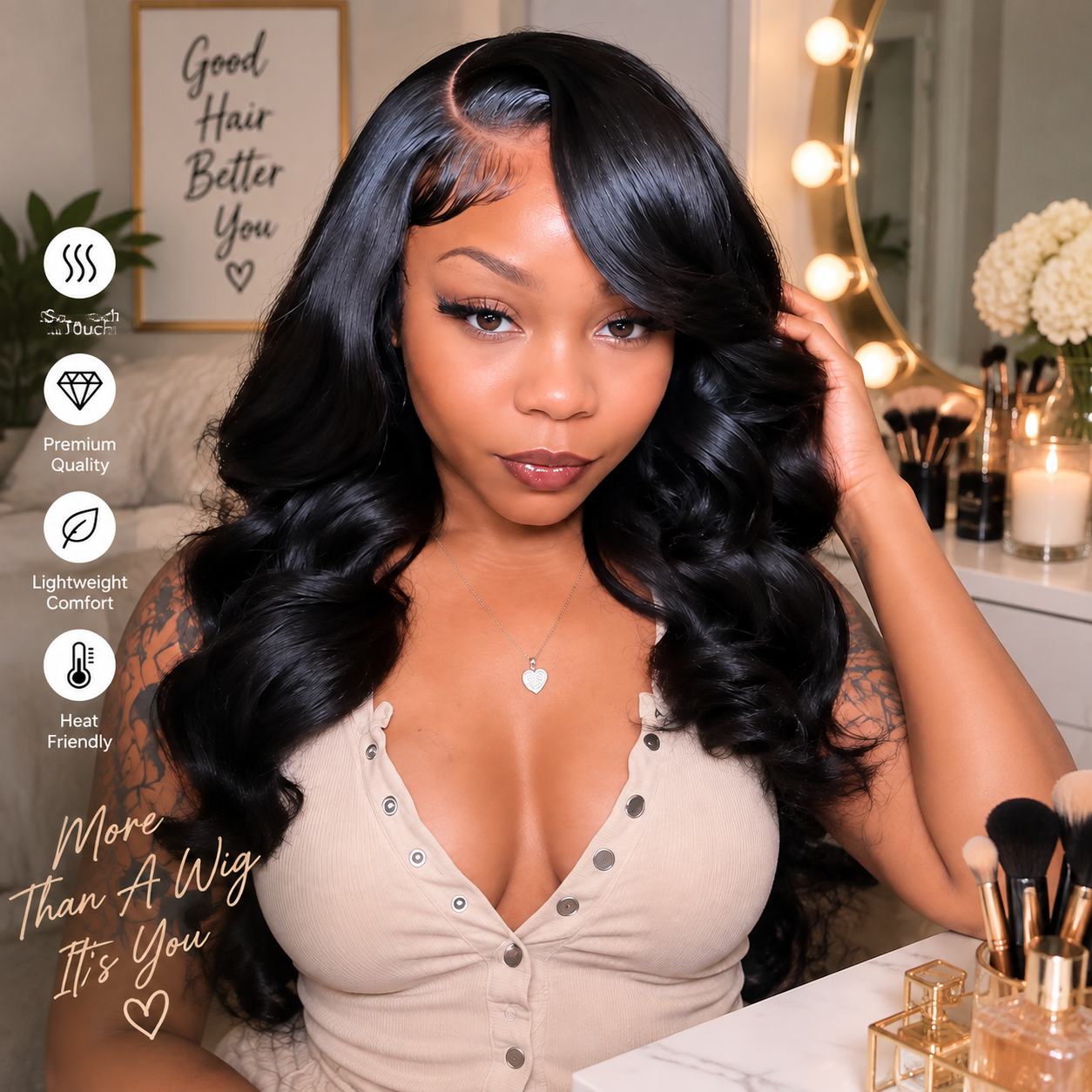 🔥Final 3 Hours: 50%OFF🔥 Density Side Part Glueless LayerCut Wig 6x8 Lace Closure Wig Body Wave Pre Cut Pre Bleached Ready Go Wigs