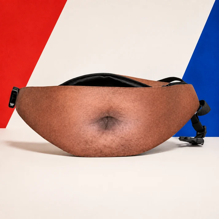 Dark skin belly fanny pack