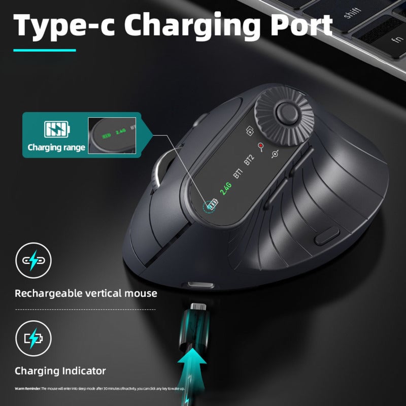 🖱️ Ergonomic 3-Mode Wireless Mouse
