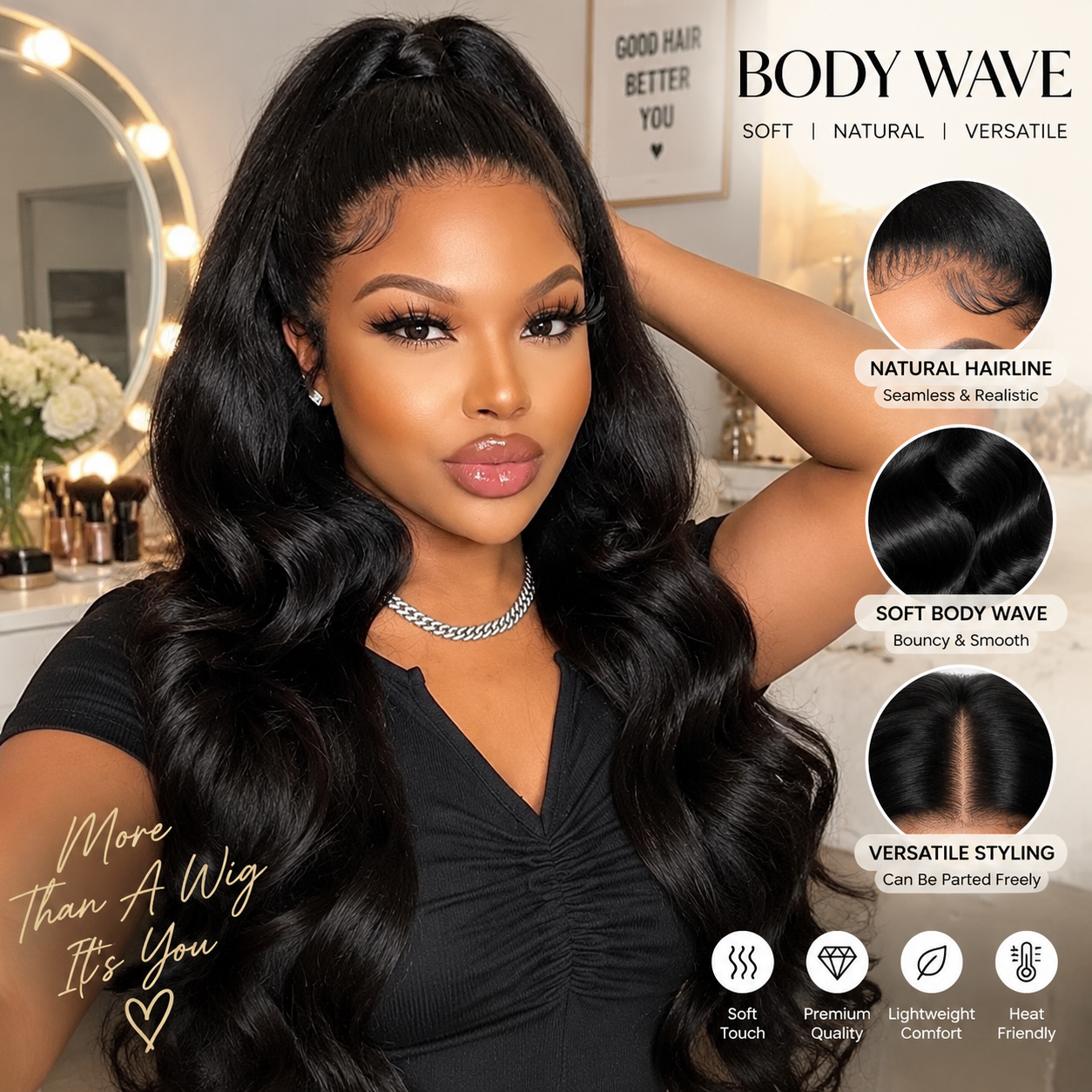 🎀 70% OFF – Kinky Straight 360° Glueless Lace Wig | Pre-Cut & Pre-Plucked Human Hair