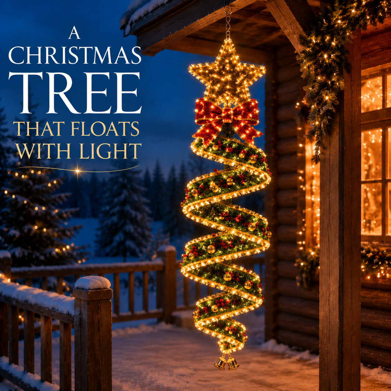 🎄Last day for 50% off🎄Christmas Magic Spiral Hanging LED Light Collection