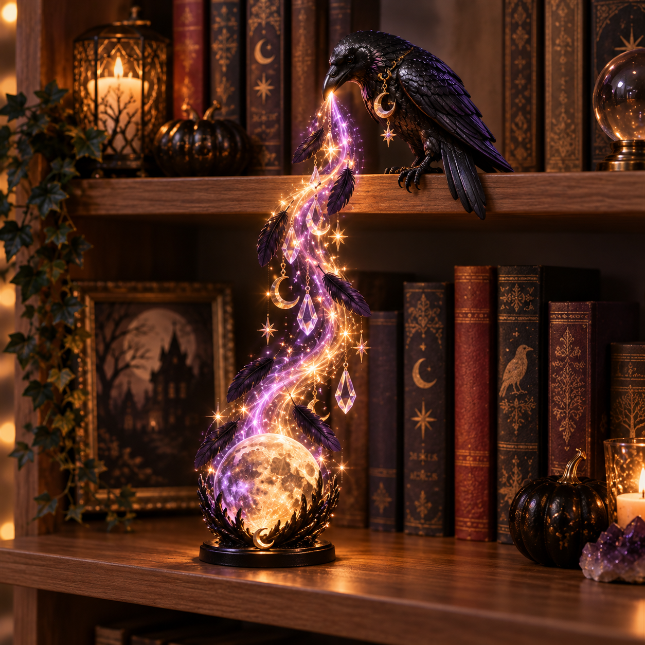 Raven Halloween Magic Cascade
