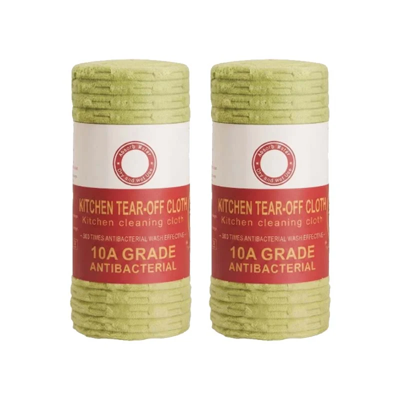 10A Tearable Reusable Plush Cleaning Cloth Roll, Washable Absorbent Household Cleaning Towels 🧻