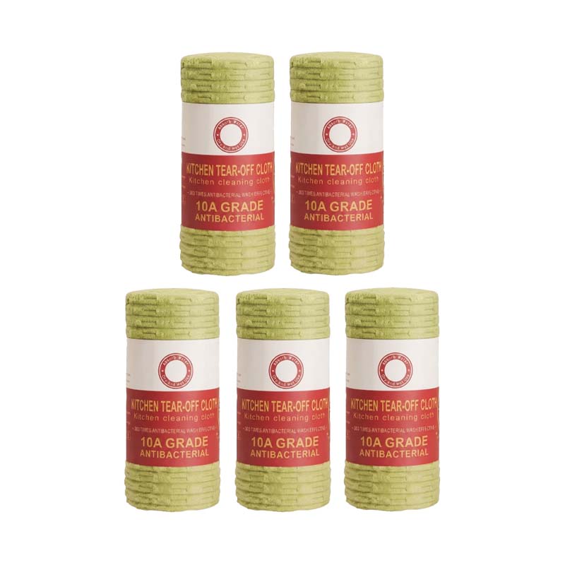 10A Tearable Reusable Plush Cleaning Cloth Roll, Washable Absorbent Household Cleaning Towels 🧻