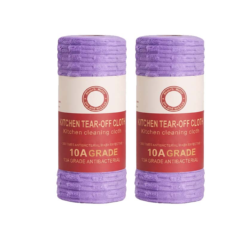 10A Tearable Reusable Plush Cleaning Cloth Roll, Washable Absorbent Household Cleaning Towels 🧻