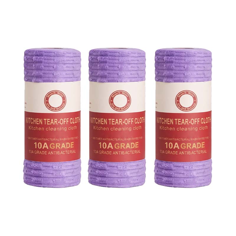 10A Tearable Reusable Plush Cleaning Cloth Roll, Washable Absorbent Household Cleaning Towels 🧻
