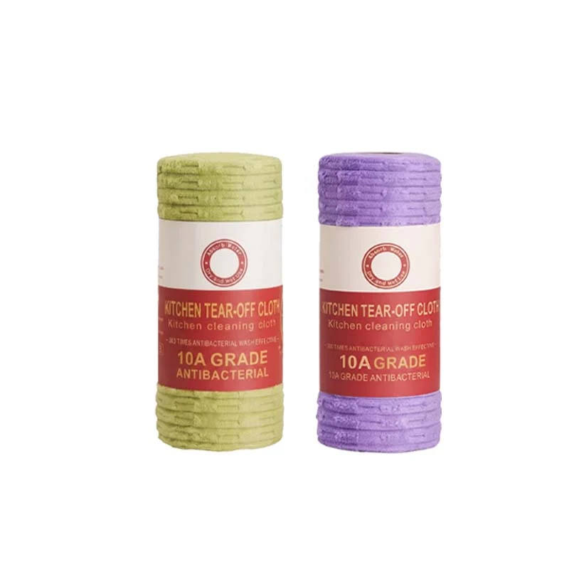 10A Tearable Reusable Plush Cleaning Cloth Roll, Washable Absorbent Household Cleaning Towels 🧻