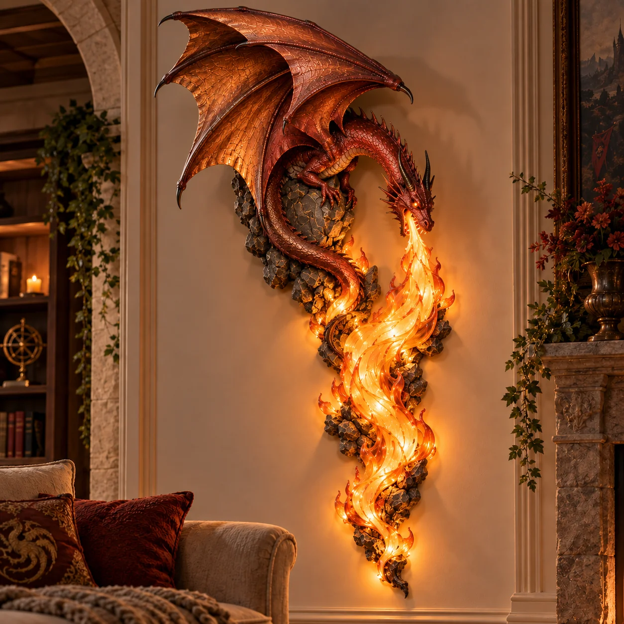 Dragonfire Guardian Wall Sconce