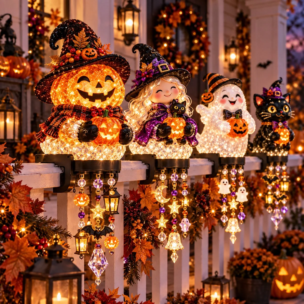 Halloween Porch Magic Cascade Railing Lights