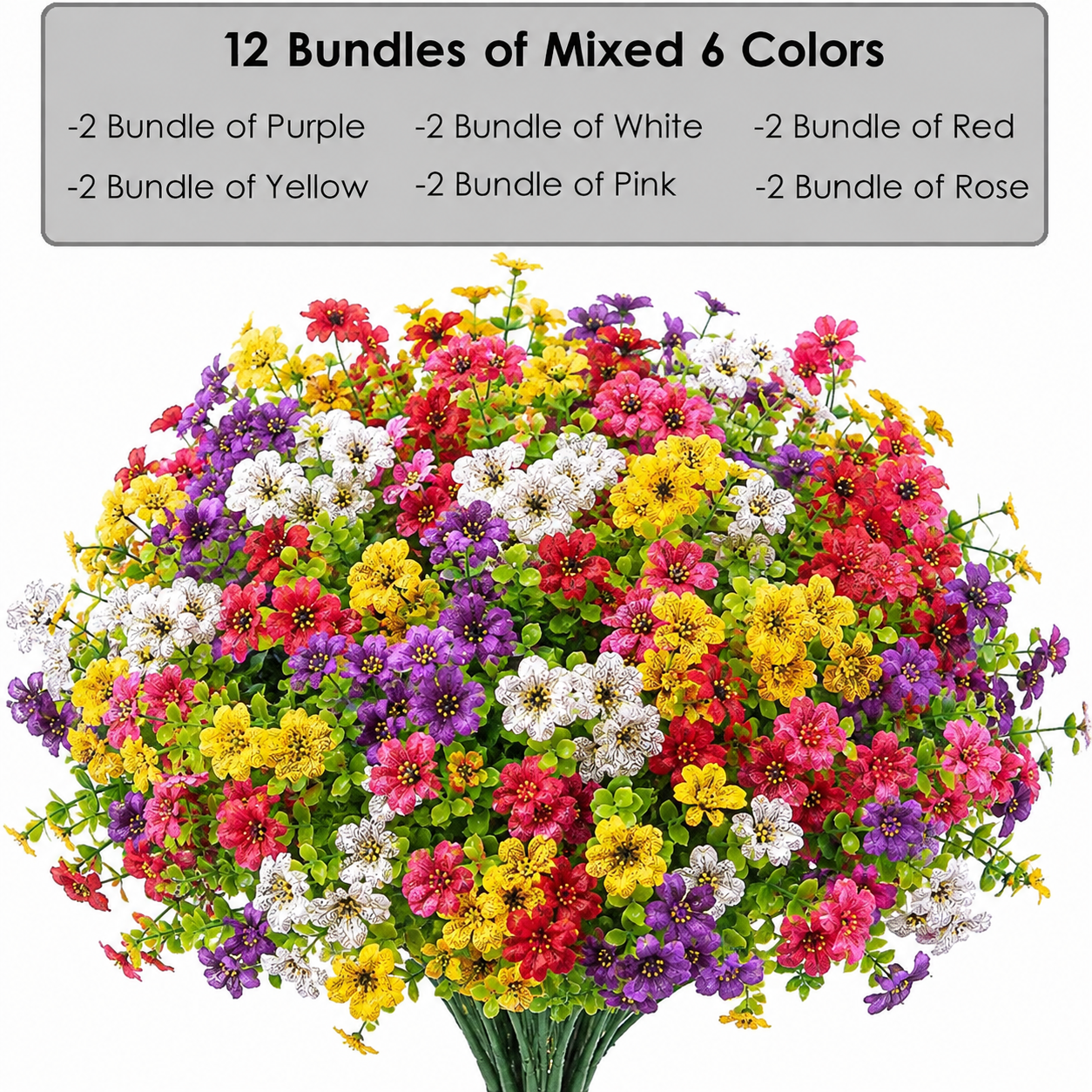 💥Only $1.98Last Day Promotion!🌺UV Resistant Colorful Artificial Flower