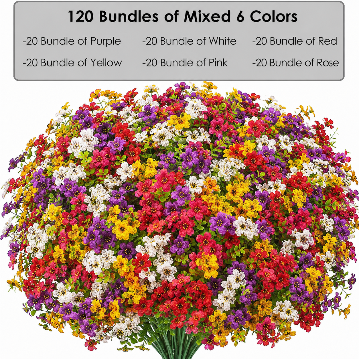 💥Only $1.98Last Day Promotion!🌺UV Resistant Colorful Artificial Flower