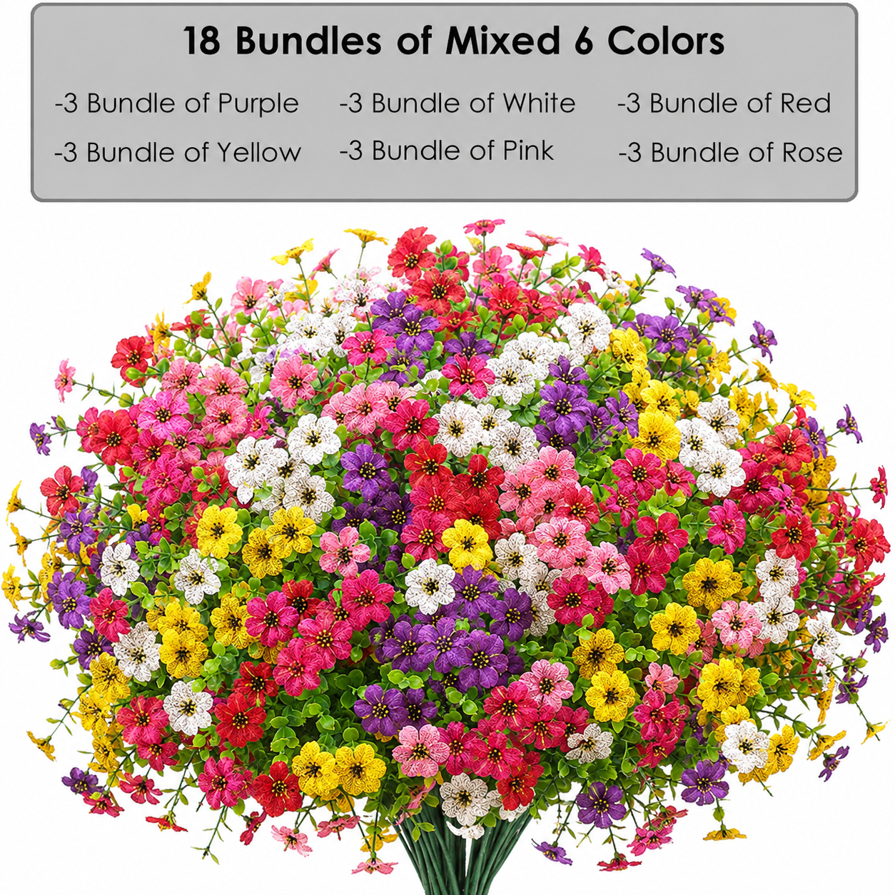 💥Only $1.98Last Day Promotion!🌺UV Resistant Colorful Artificial Flower