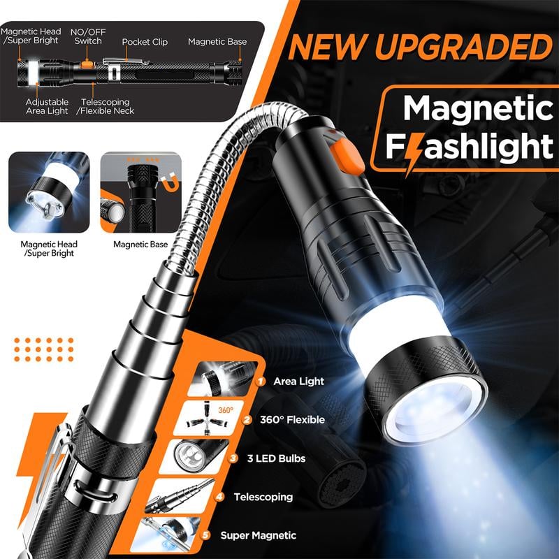 Magnetic pickup tool dual lighting modes