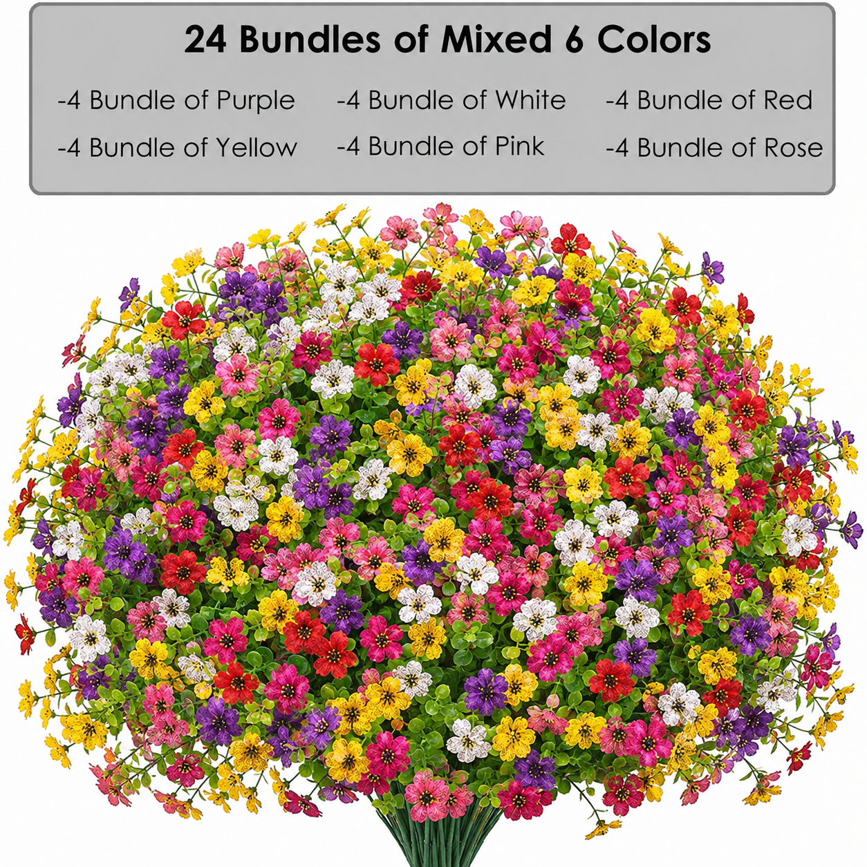 💥Only $1.98Last Day Promotion!🌺UV Resistant Colorful Artificial Flower