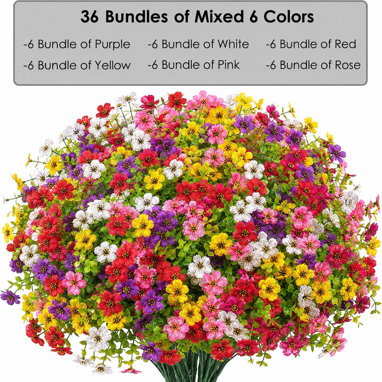 💥Only $1.98Last Day Promotion!🌺UV Resistant Colorful Artificial Flower