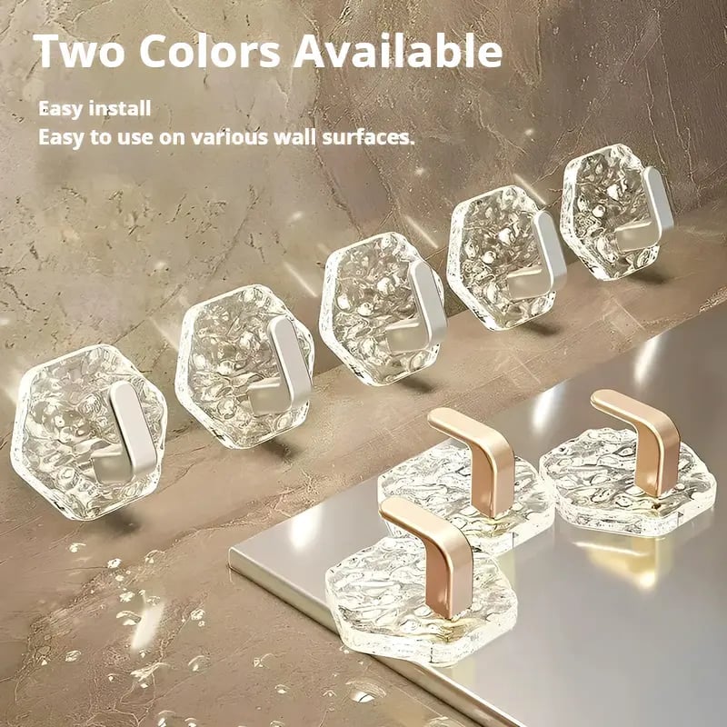 🔥Buy More Save More🔥Heavy-Duty Plastic Self-Adhesive Hexagonal Ripple Hooks