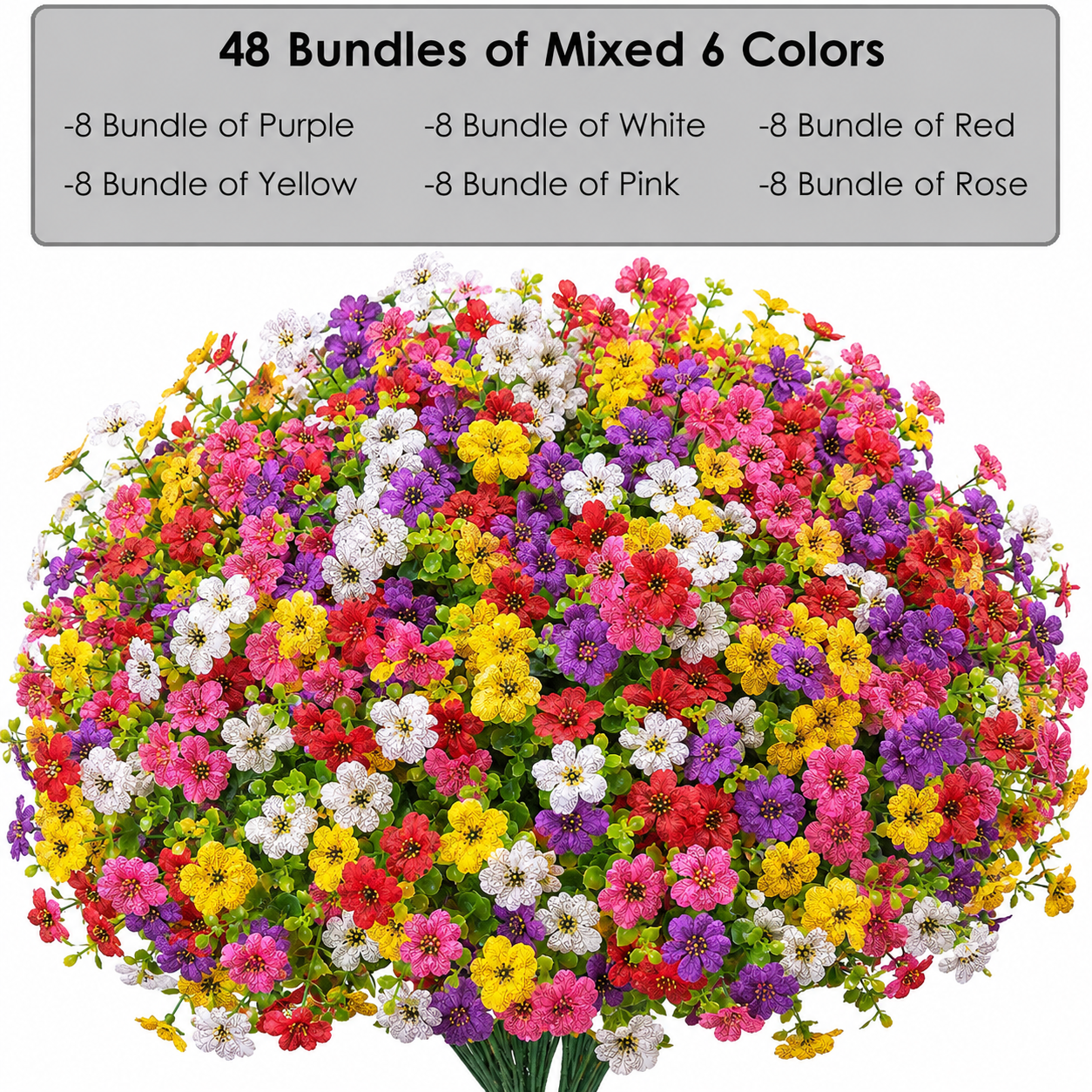 💥Only $1.98Last Day Promotion!🌺UV Resistant Colorful Artificial Flower