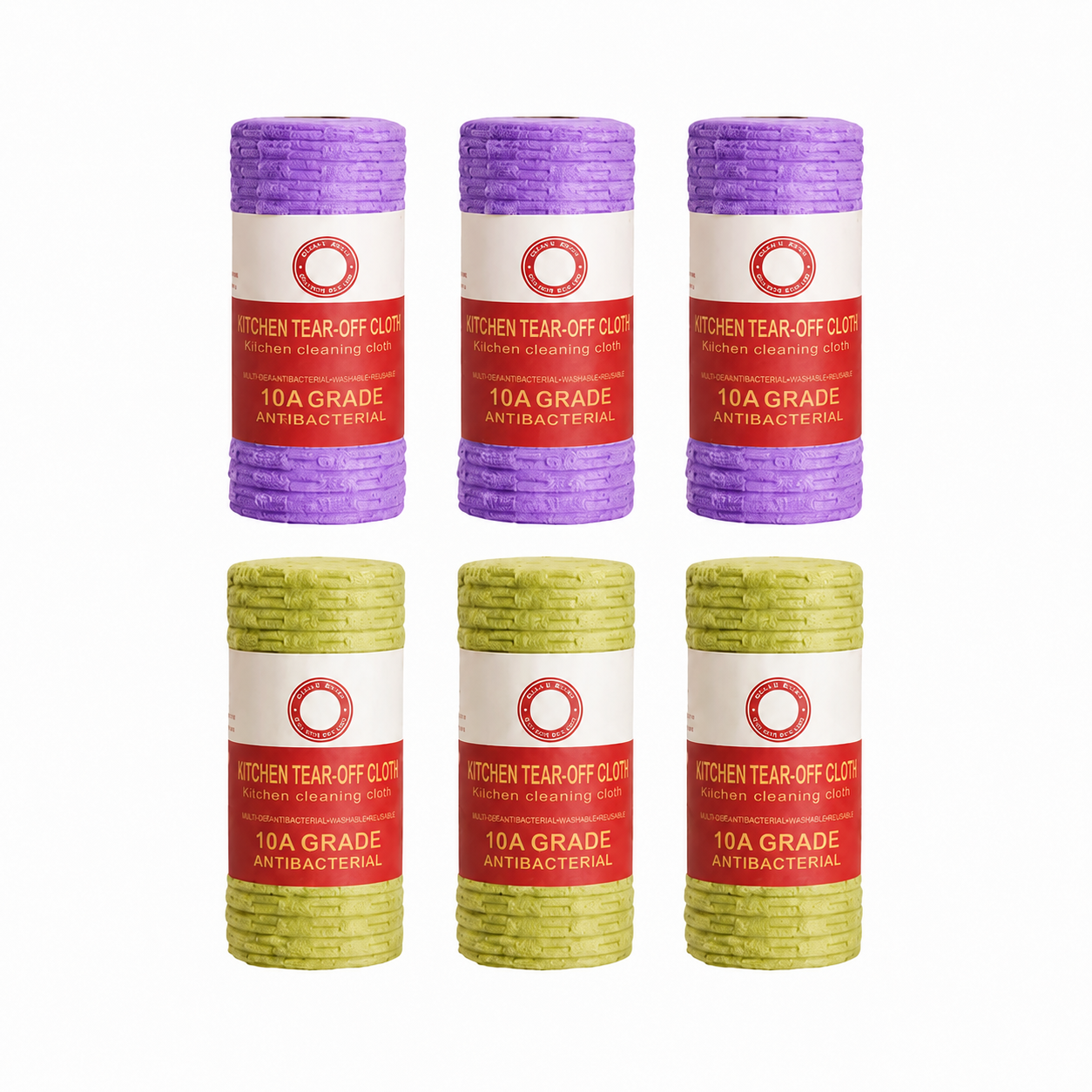 10A Tearable Reusable Plush Cleaning Cloth Roll, Washable Absorbent Household Cleaning Towels 🧻