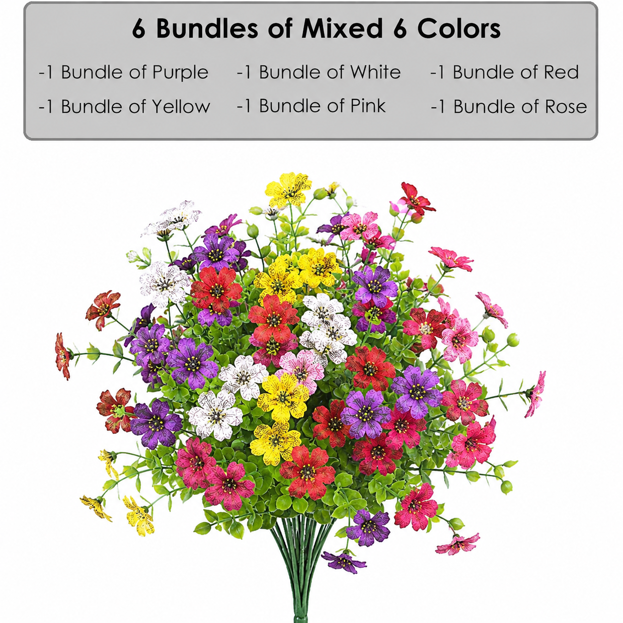 💥Only $1.98Last Day Promotion!🌺UV Resistant Colorful Artificial Flower