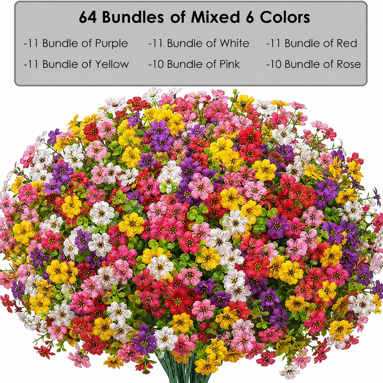 💥Only $1.98Last Day Promotion!🌺UV Resistant Colorful Artificial Flower