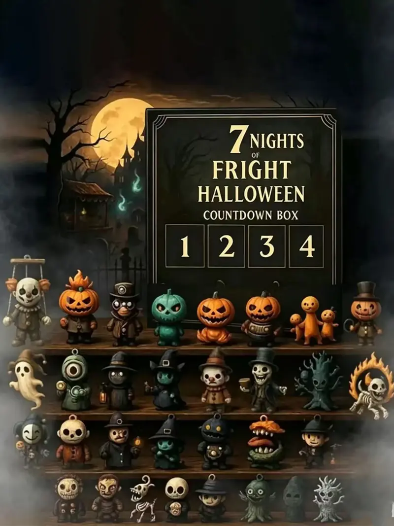 🎃2026 Halloween Countdown Advent Calendar Gift Box - 31 Nights of Fright Blindbags Surprise Set👻