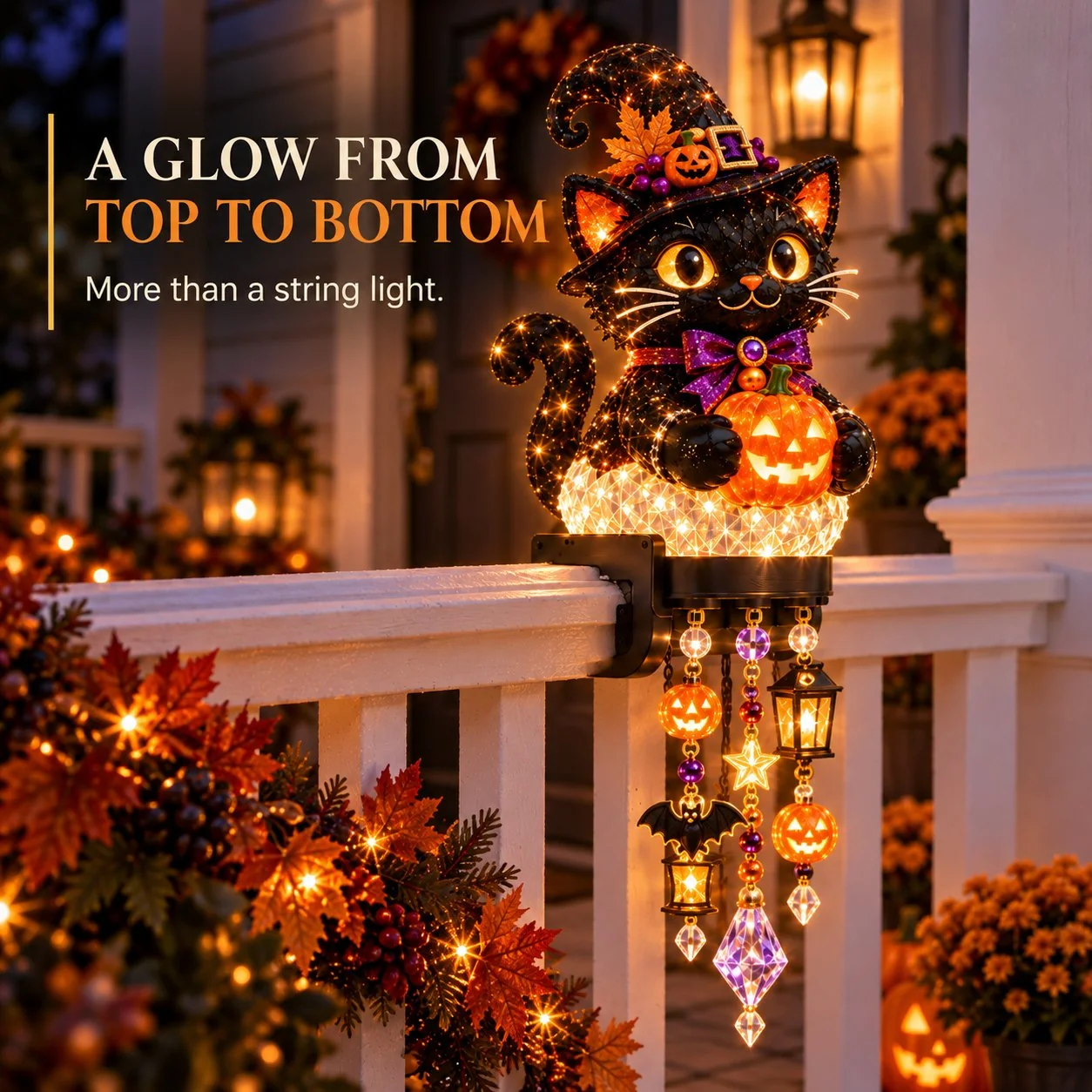 Halloween lights day and night effect
