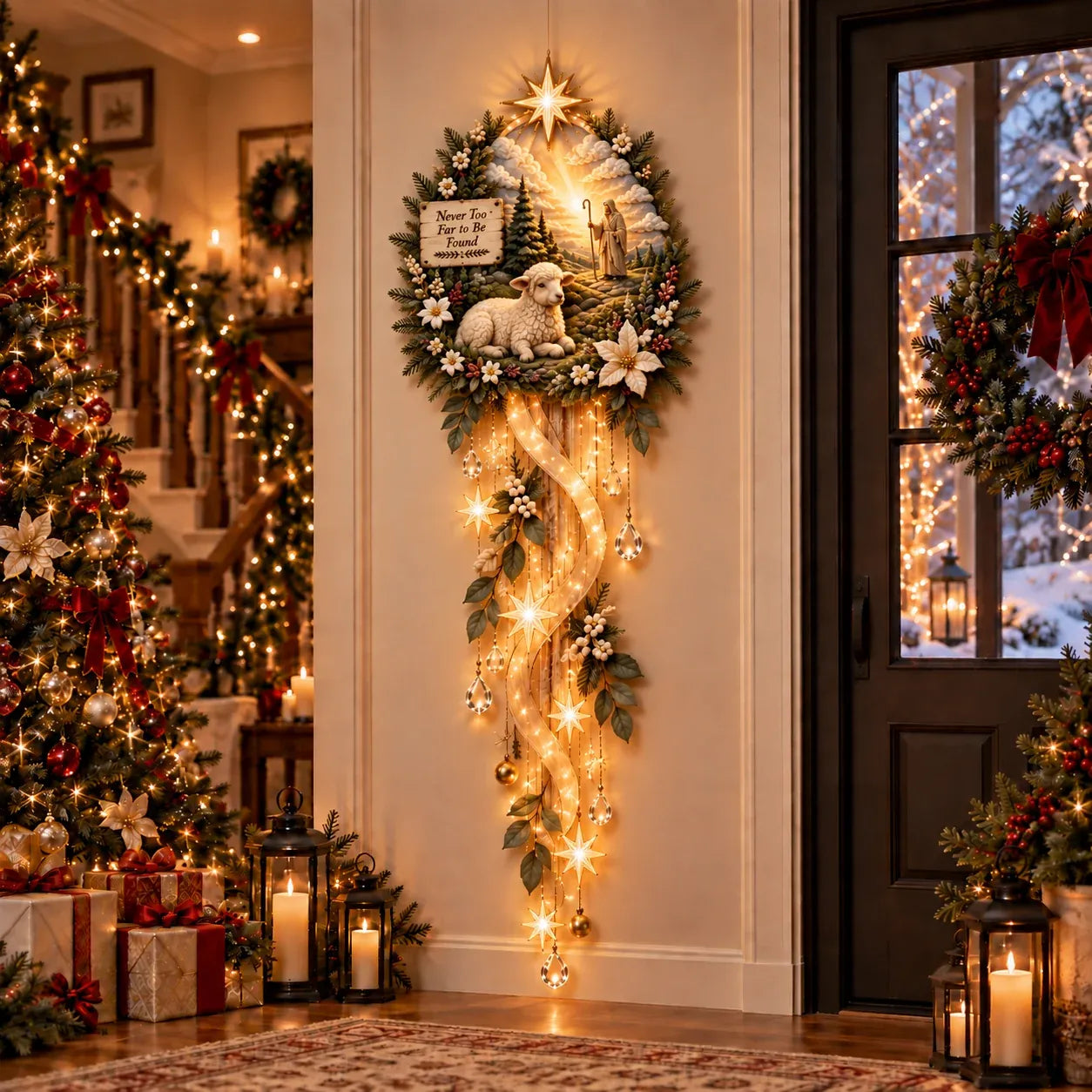 ⏳ Last Day 59% OFF✝️ Nativity Starfall Wall Light | Warm Golden Bethlehem Glow for Christmas Walls & Faith-Filled Homes 🎁