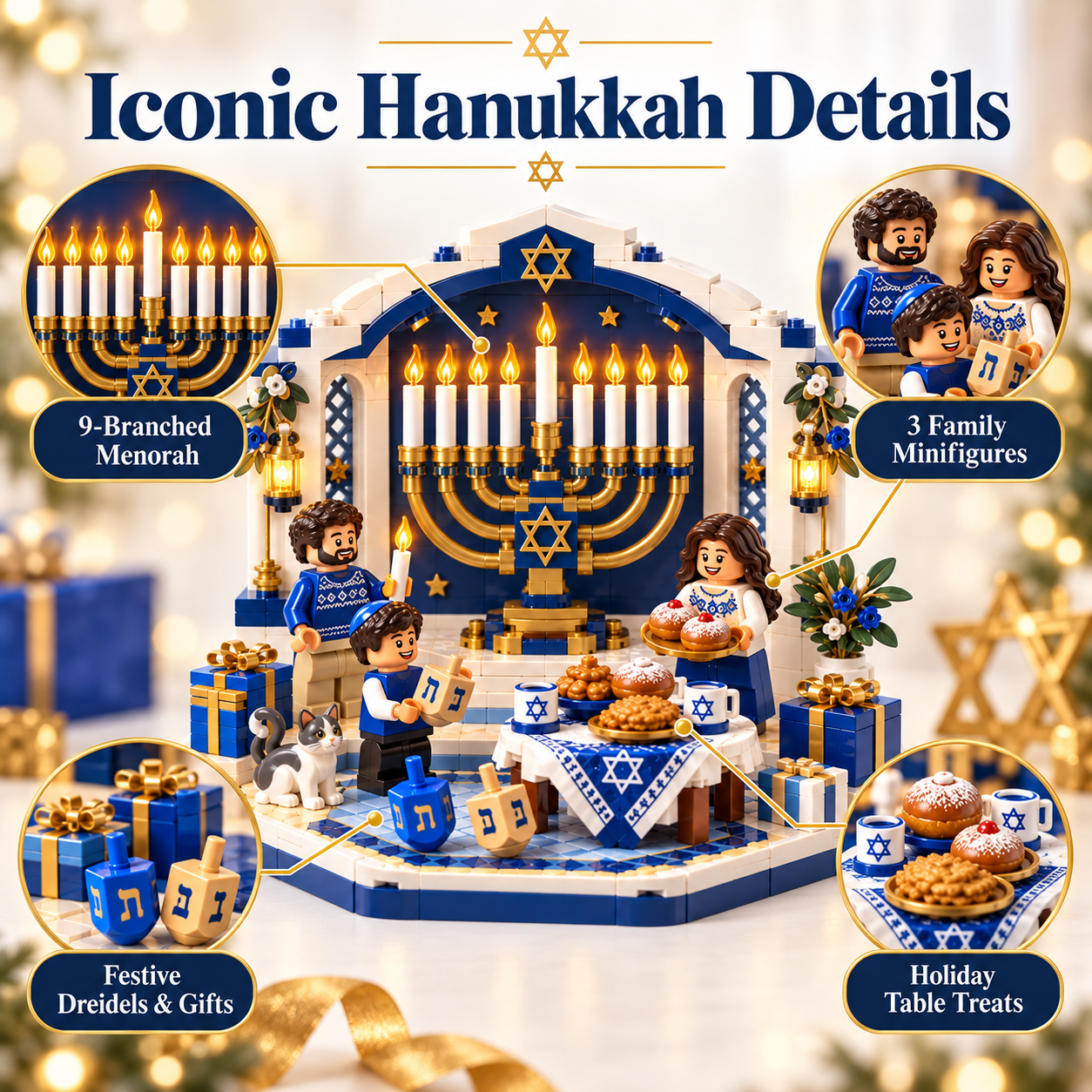 Hanukkah building set details