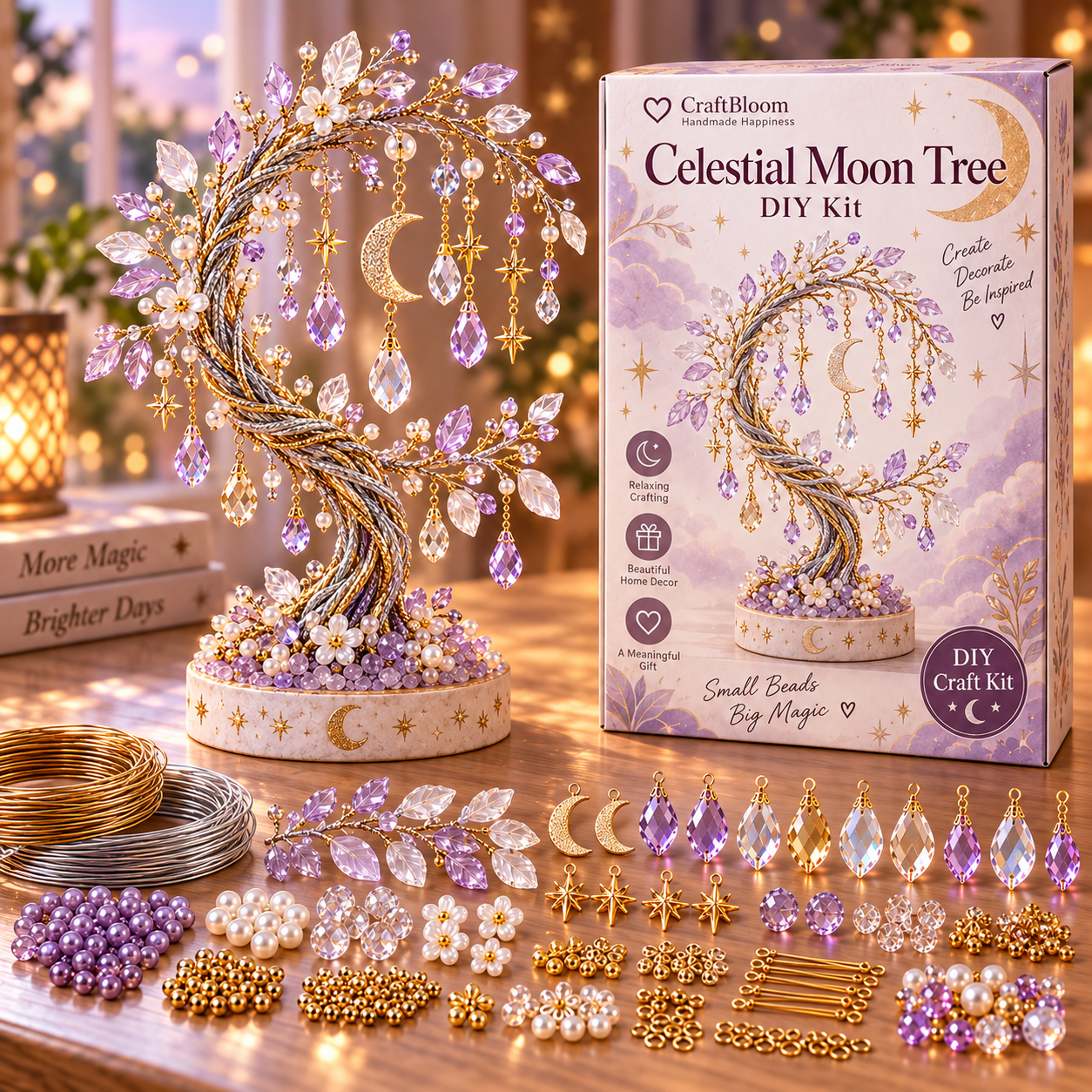 Celestial Moon DIY beaded tree kit