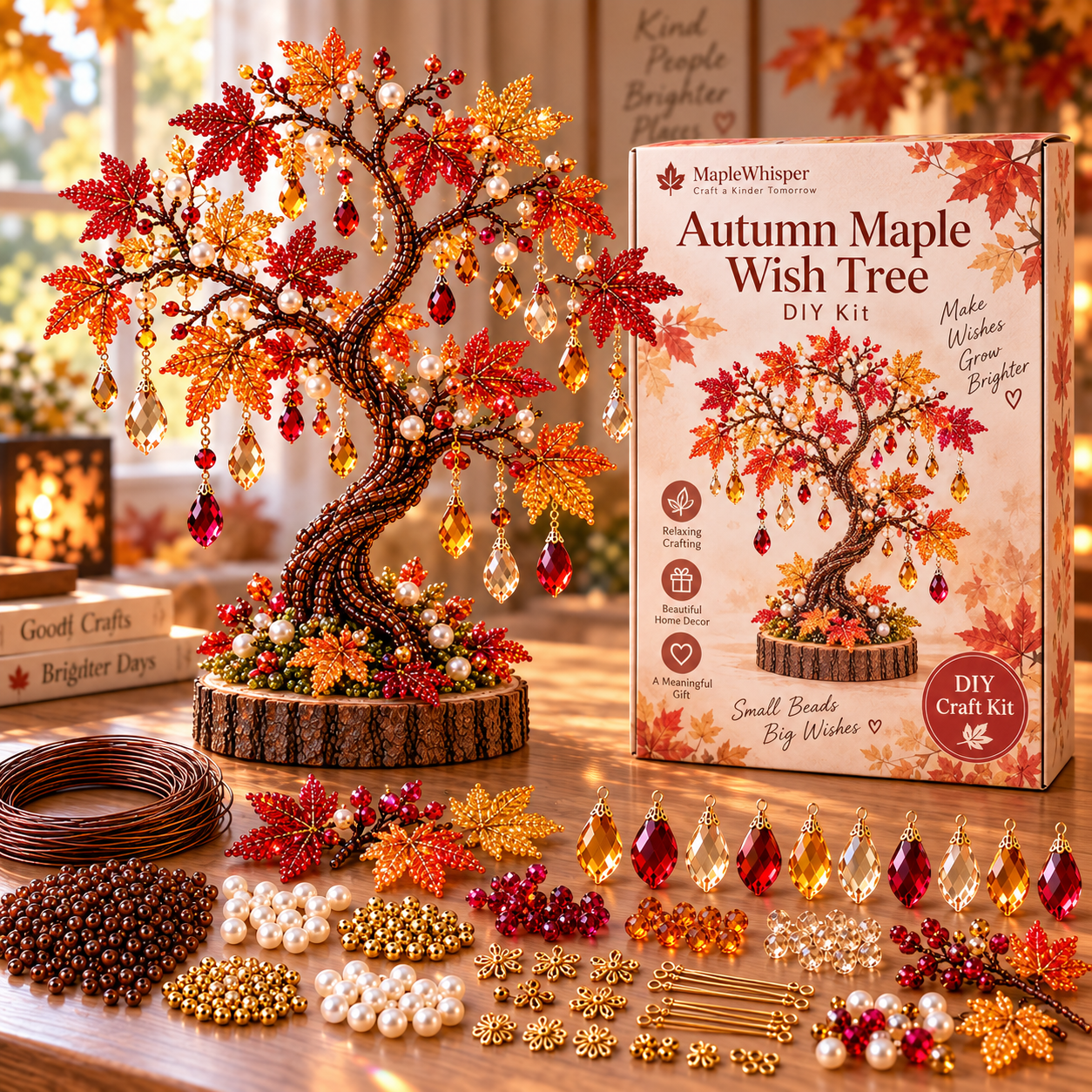 Autumn Maple DIY beaded tree kit