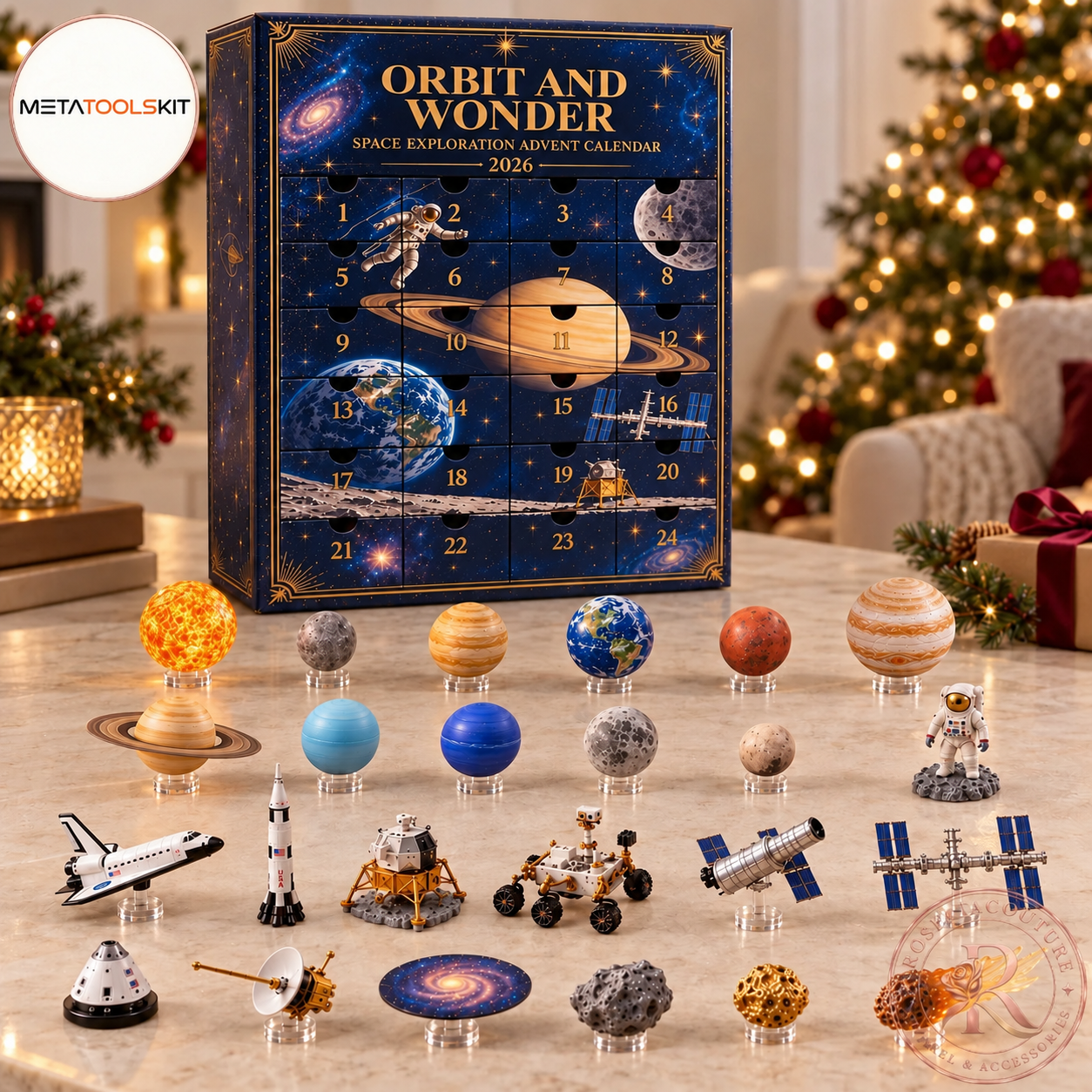 Orbit and Wonder 2026 Space Exploration Advent Calendar with 24 miniature space collectibles