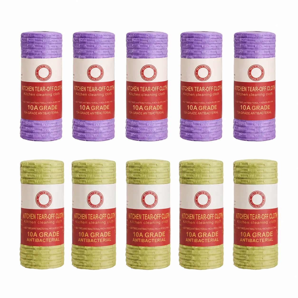 10A Tearable Reusable Plush Cleaning Cloth Roll, Washable Absorbent Household Cleaning Towels 🧻