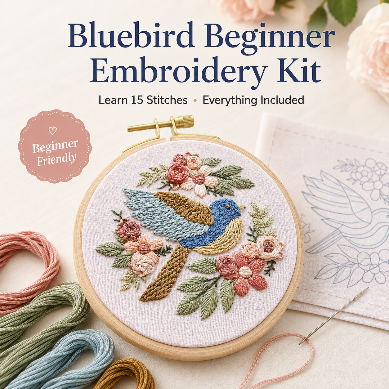 Bluebird Sampler Beginner Embroidery kit